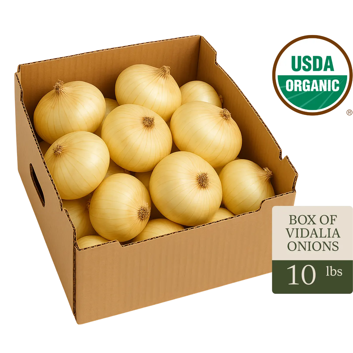 Organic Vidalia Onions (10 Pounds)