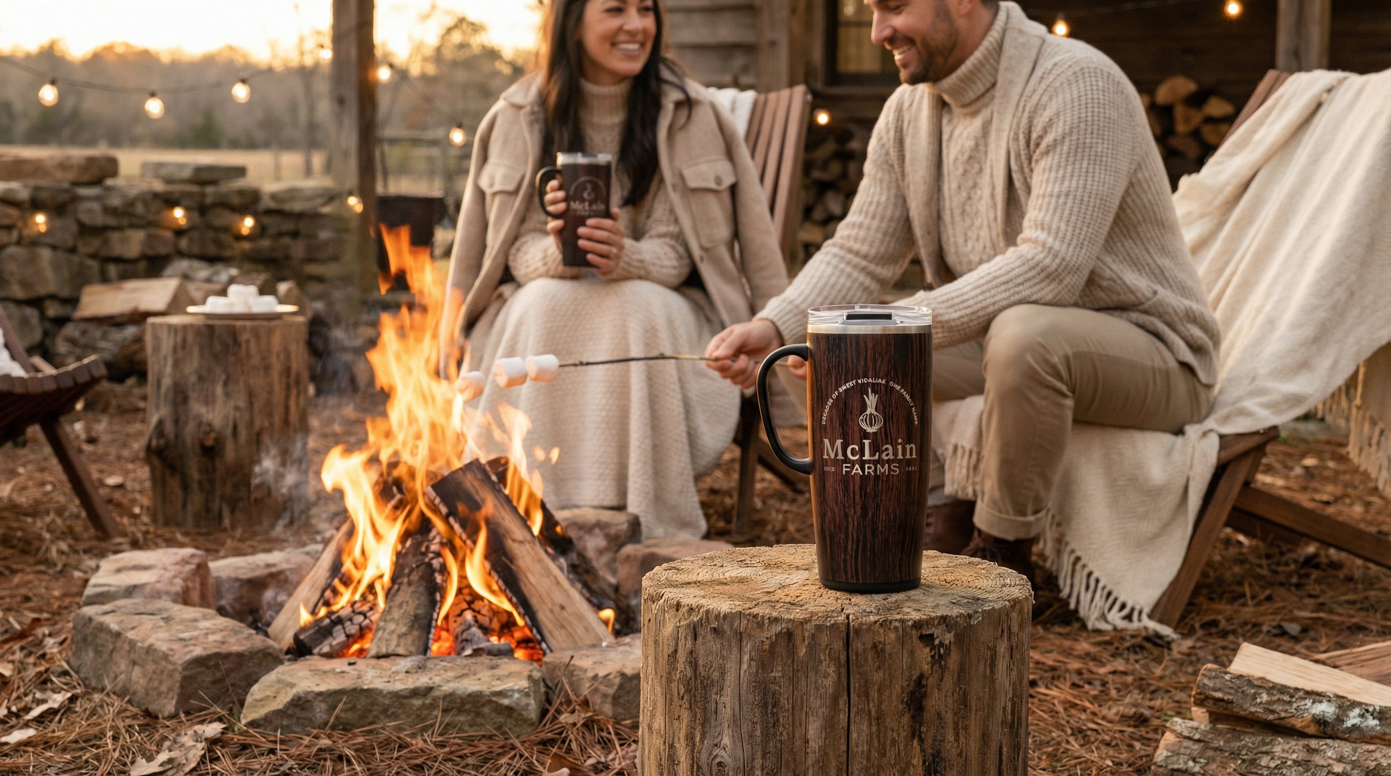 McLain Farms Bourbon Barrel Travel Mug 22oz