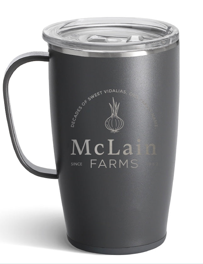 McLain Farms Grey Travel Mug 18oz